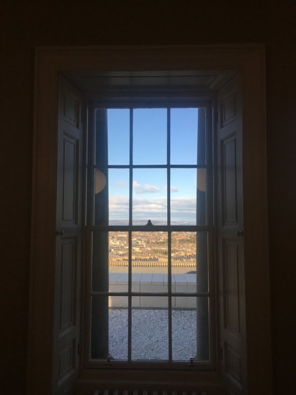 The view of North Edinburgh and Leith from the City Observatory Library.